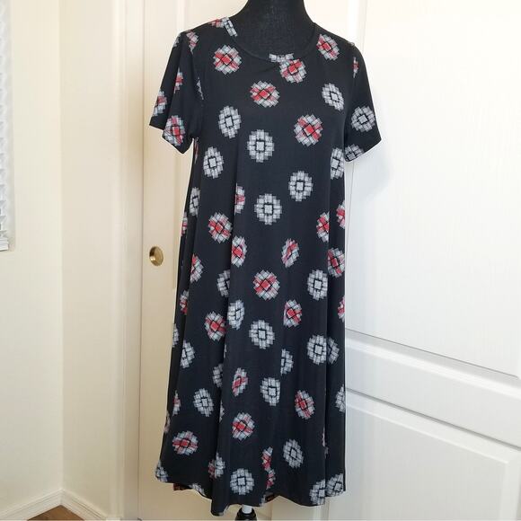 LuLaRoe Womans Pullover Career Casual Sheath Dress Short Sleeve Hi Low Hem Sz XS - Picture 1 of 8